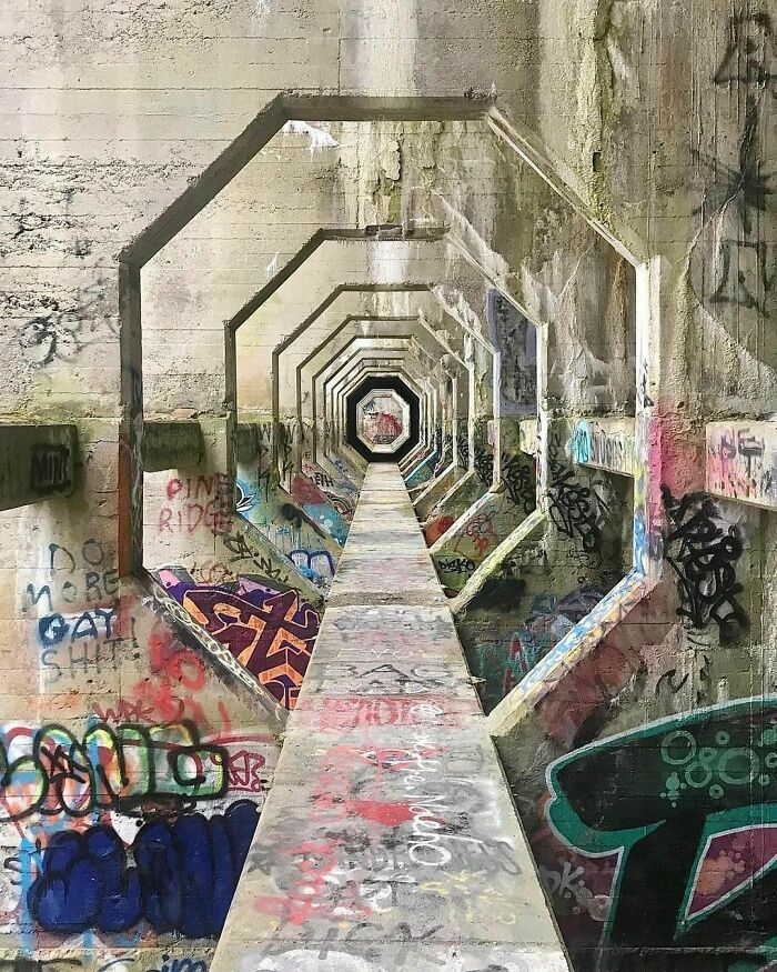 Dam Tunnel In The Woods Outside Pittsfield, Massachusetts