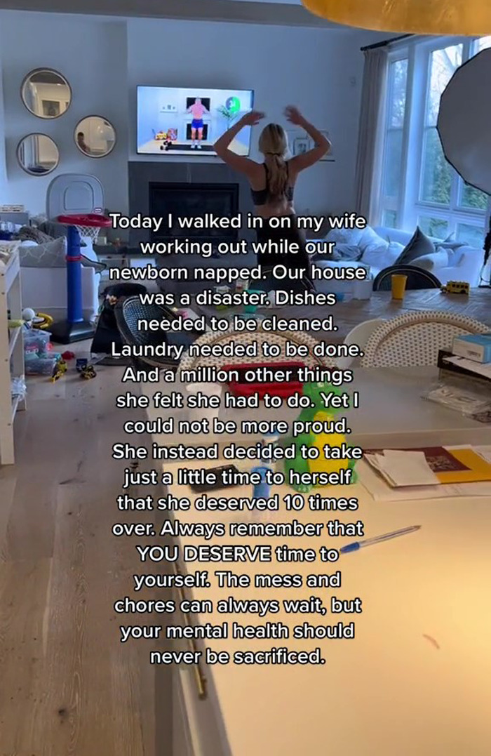 Man Thinks He&rsquo;s Being Wholesome Praising His Wife For Taking Time For Herself When House Is A Mess, But People Online Don&rsquo;t Take It Well