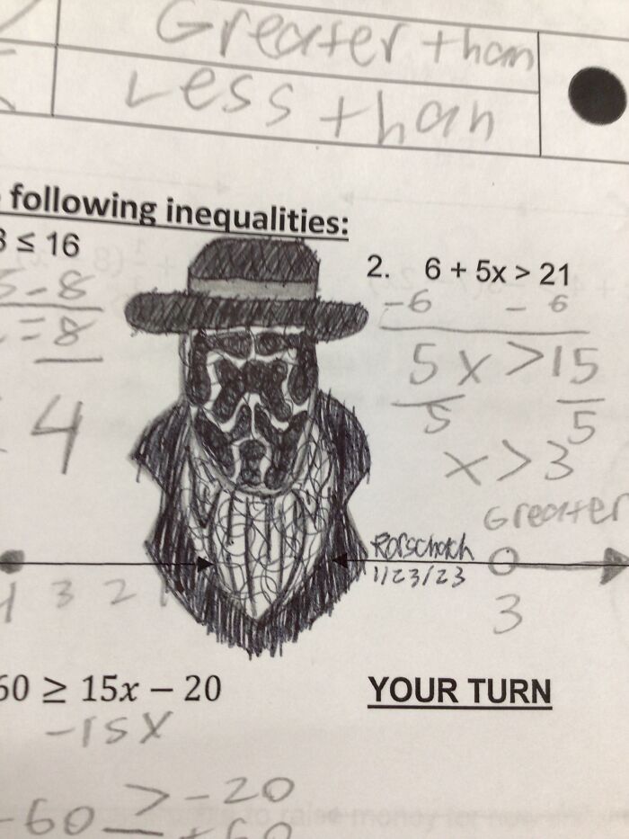 Did Another Rorschach Drawing In Class 😁