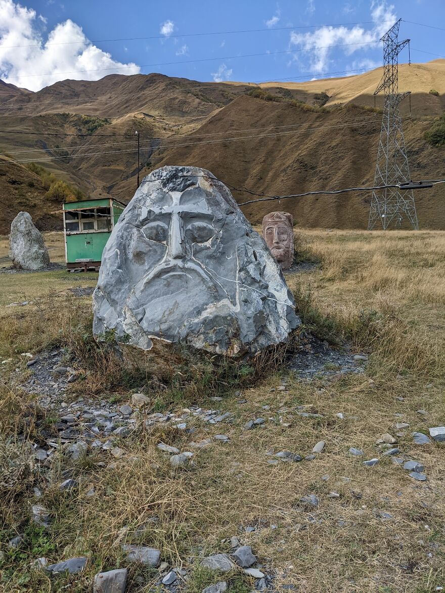 Gigantic Faces From Sno Valley Sculptures