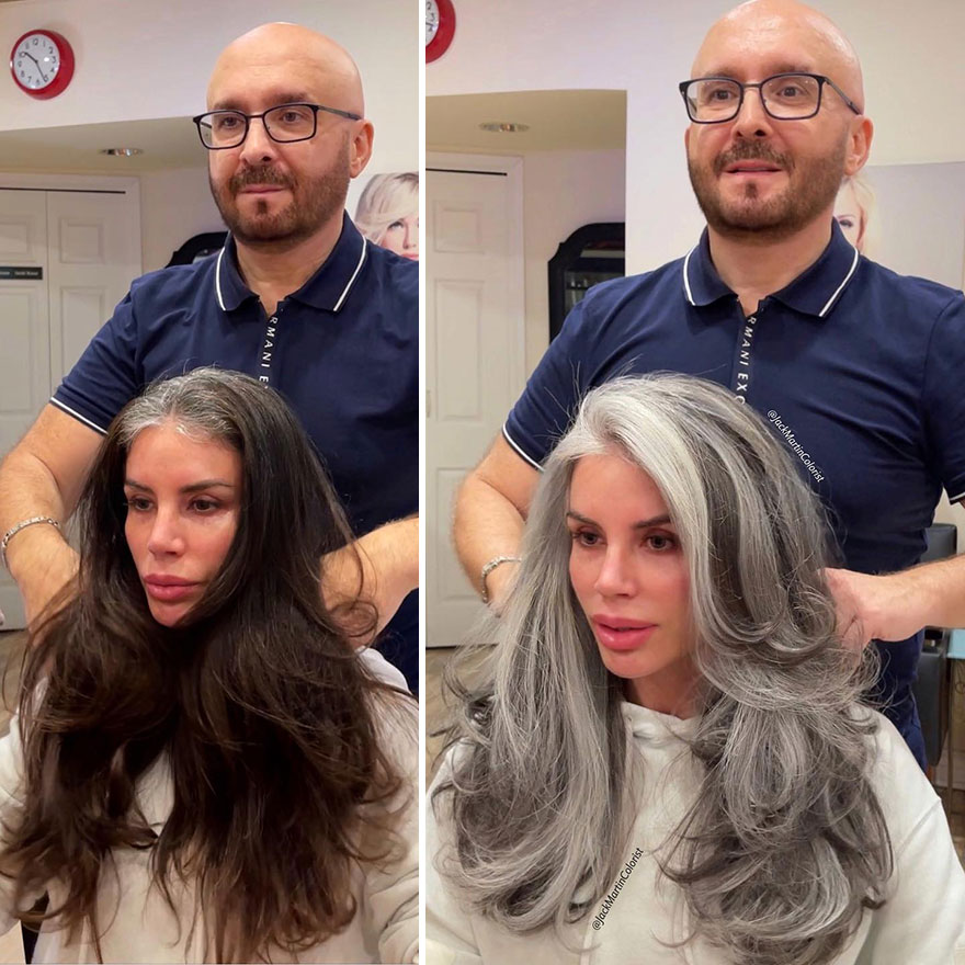 Hairdresser Refuses To Color White Strands And Creates Gray Queens (New Pics)