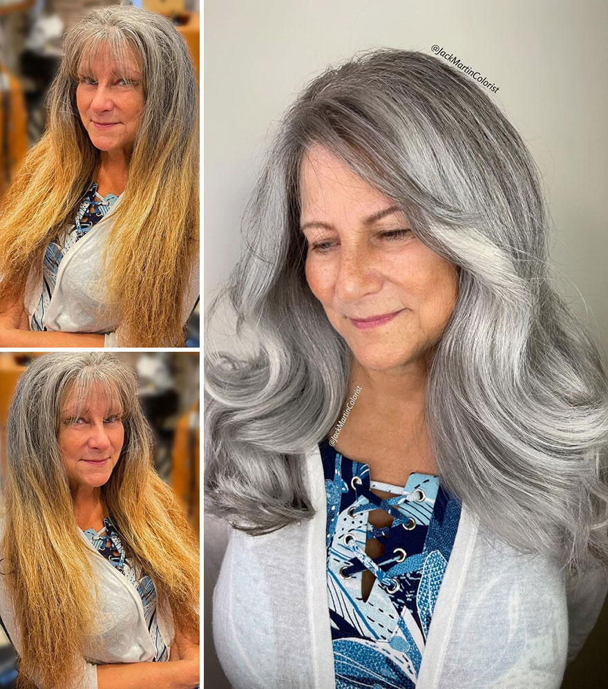 Hairdresser Refuses To Color White Strands And Creates Gray Queens (New Pics)