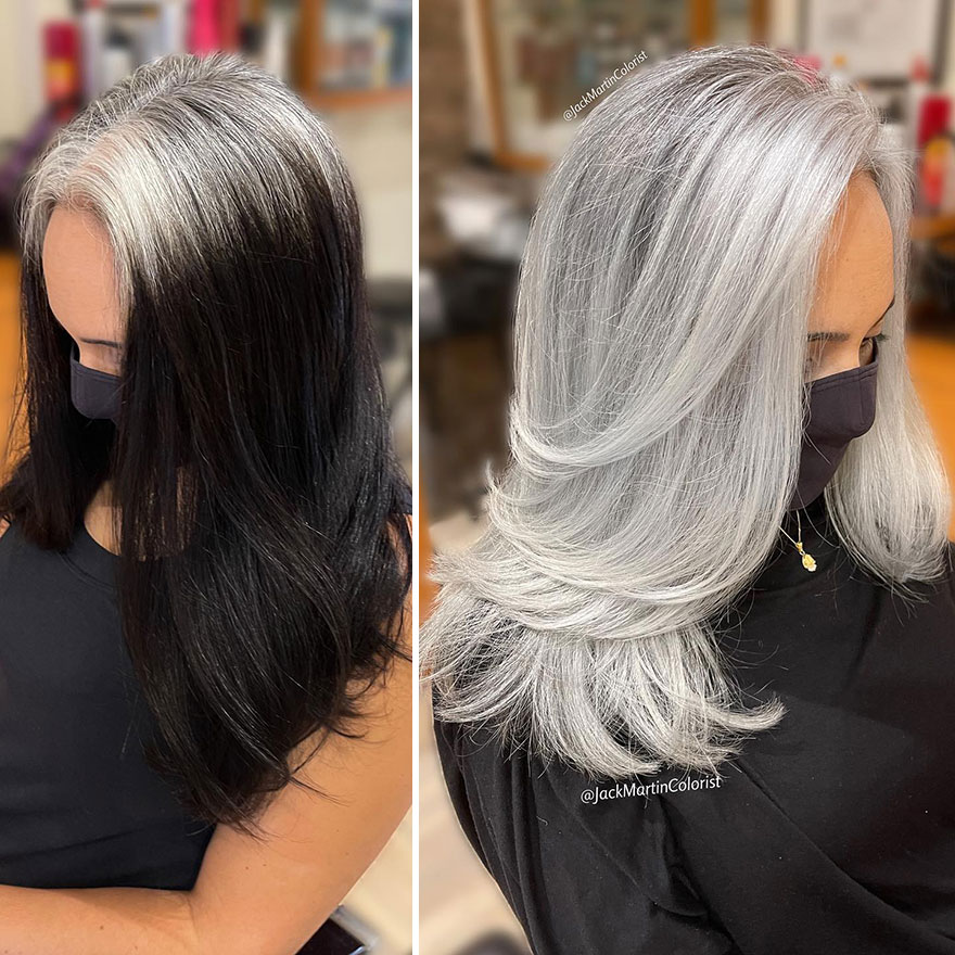 Hairdresser Refuses To Color White Strands And Creates Gray Queens (New Pics)