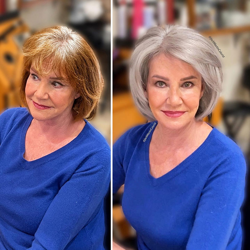 Hairdresser Refuses To Color White Strands And Creates Gray Queens (New Pics)