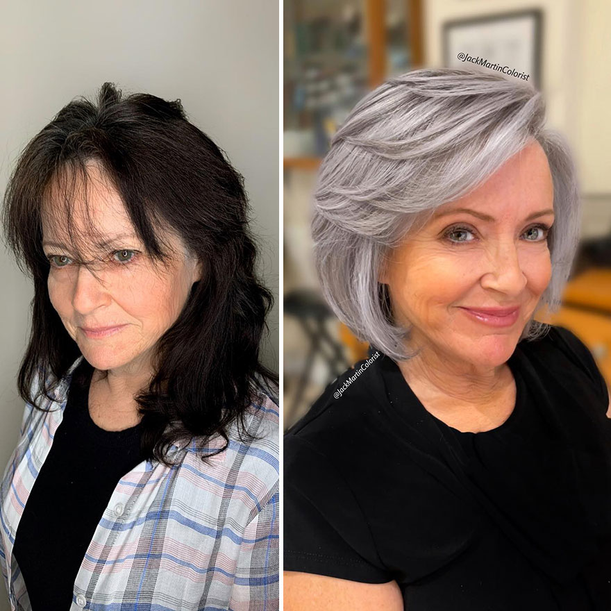 Hairdresser Refuses To Color White Strands And Creates Gray Queens (New Pics)