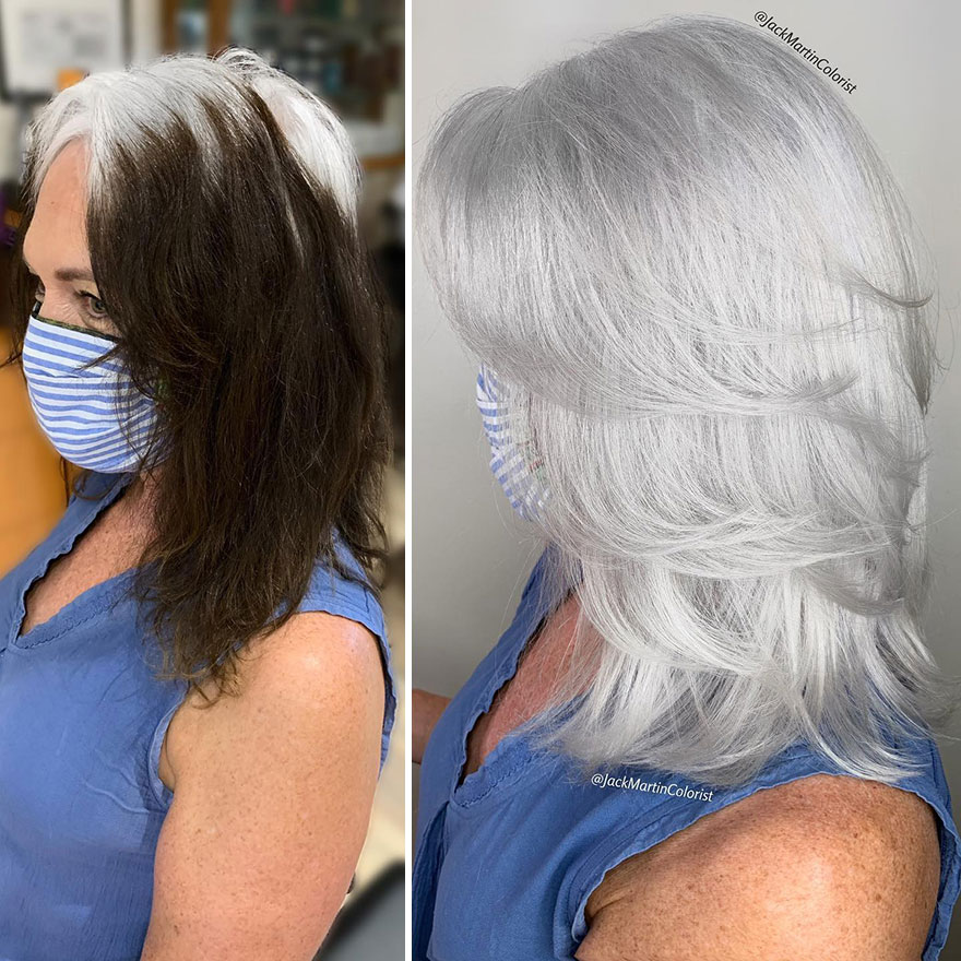 Hairdresser Refuses To Color White Strands And Creates Gray Queens (New Pics)
