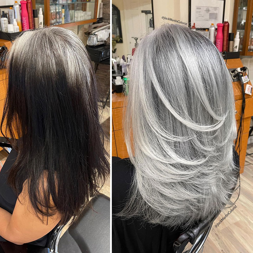 Hairdresser Refuses To Color White Strands And Creates Gray Queens (New Pics)