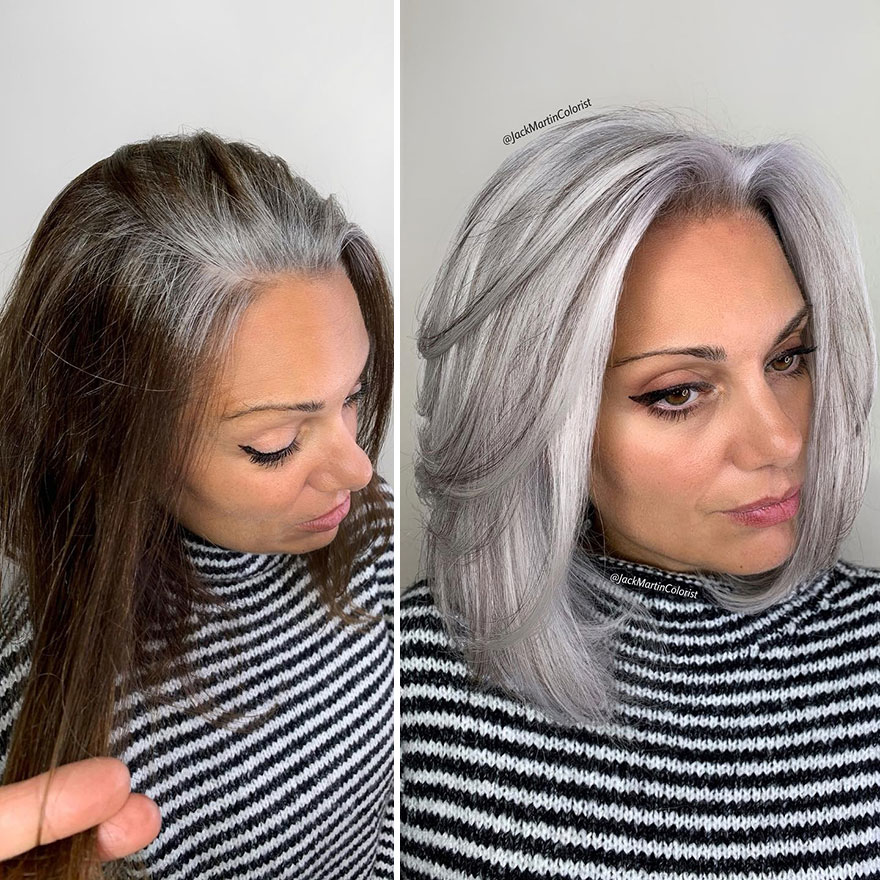 Hairdresser Refuses To Color White Strands And Creates Gray Queens (New Pics)