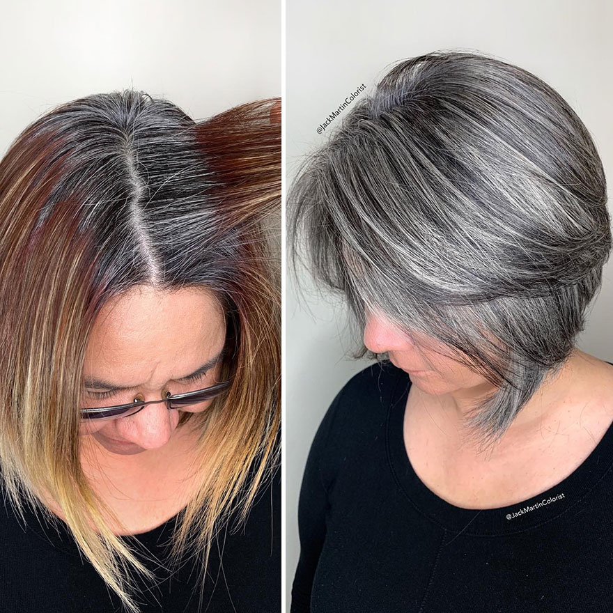 Hairdresser Refuses To Color White Strands And Creates Gray Queens (New Pics)