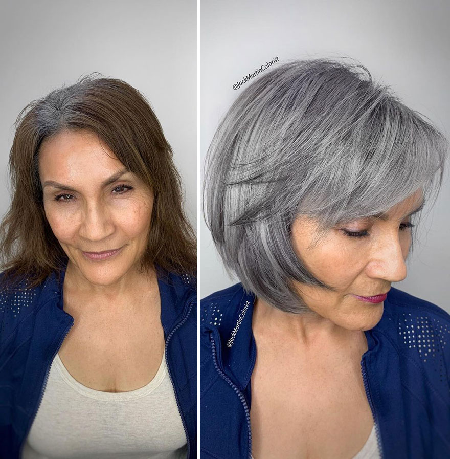 Hairdresser Refuses To Color White Strands And Creates Gray Queens (New Pics)