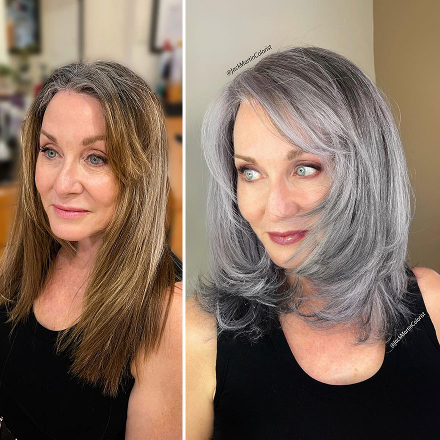 Hairdresser Refuses To Color White Strands And Creates Gray Queens (New Pics)