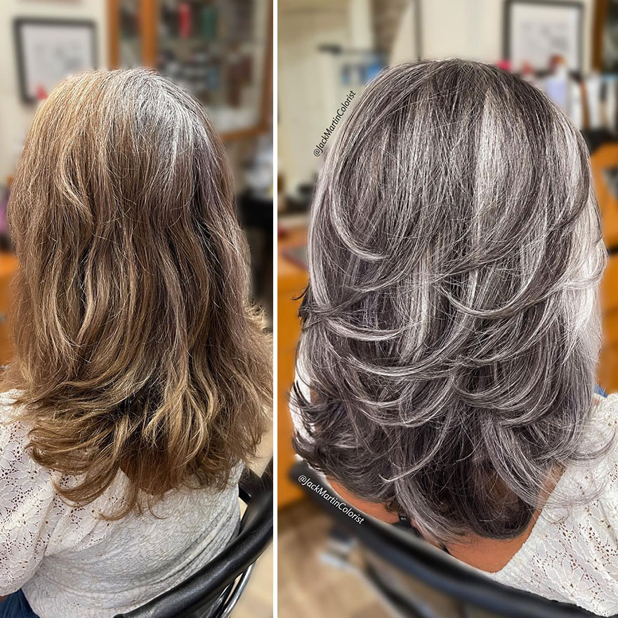 Hairdresser Refuses To Color White Strands And Creates Gray Queens (New Pics)