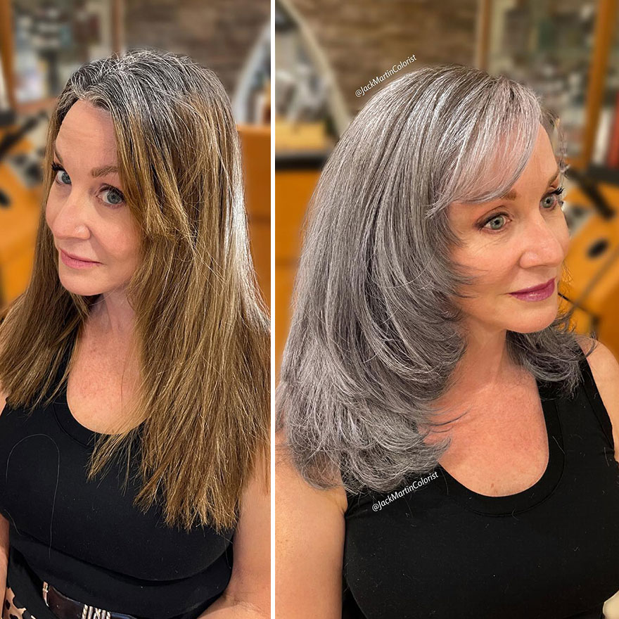 Hairdresser Refuses To Color White Strands And Creates Gray Queens (New Pics)