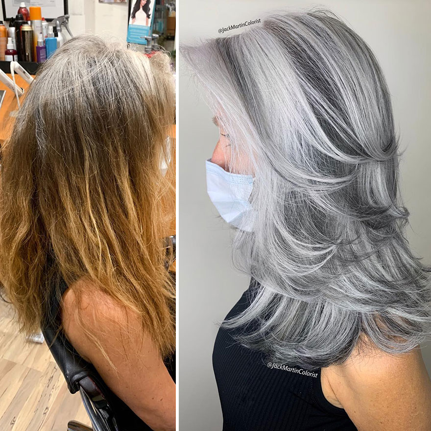 Hairdresser Refuses To Color White Strands And Creates Gray Queens (New Pics)