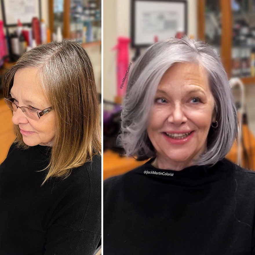Hairdresser Refuses To Color White Strands And Creates Gray Queens (New Pics)
