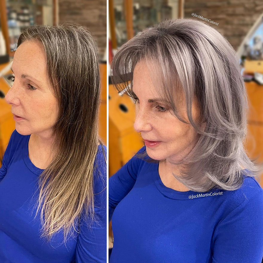 Hairdresser Refuses To Color White Strands And Creates Gray Queens (New Pics)