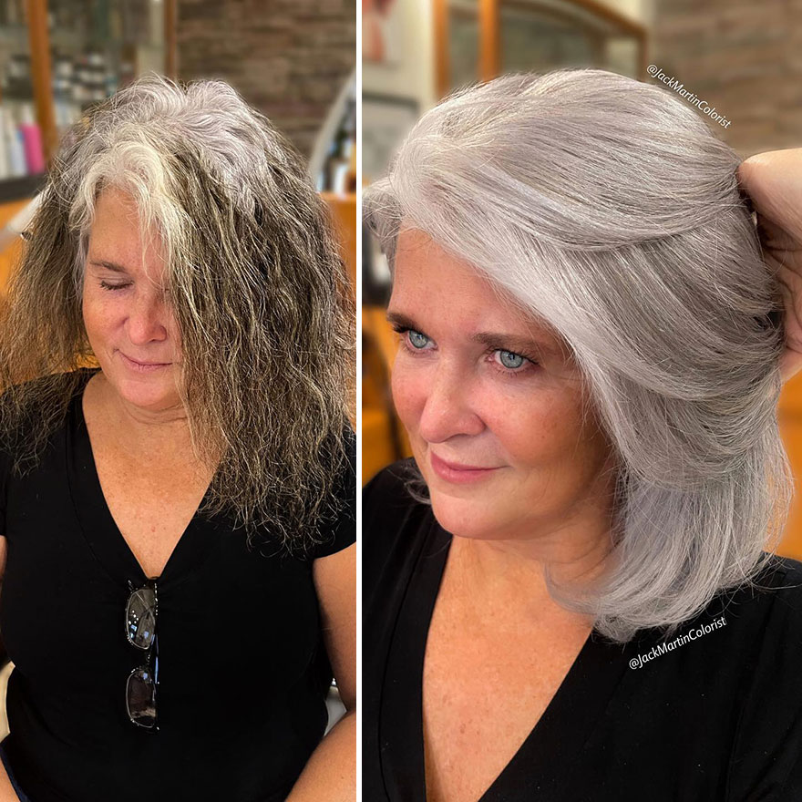 Hairdresser Refuses To Color White Strands And Creates Gray Queens (New Pics)