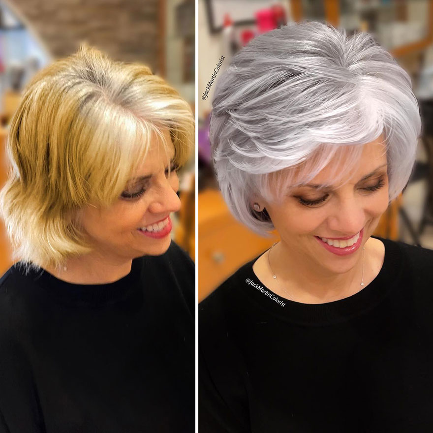 Hairdresser Refuses To Color White Strands And Creates Gray Queens (New Pics)