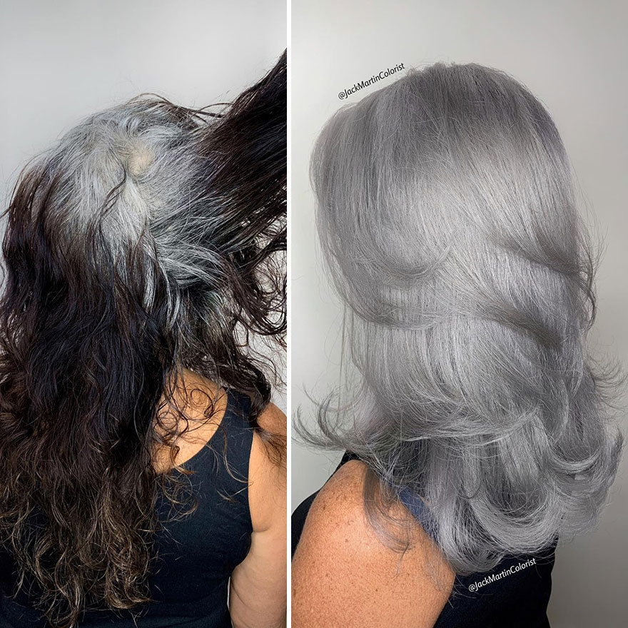 Hairdresser Refuses To Color White Strands And Creates Gray Queens (New Pics)