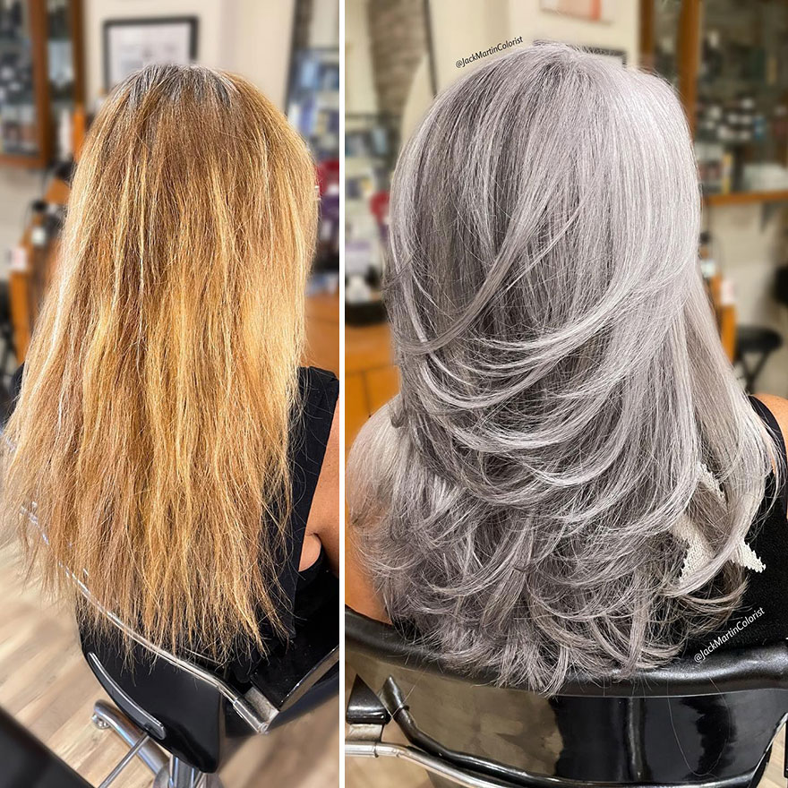Hairdresser Refuses To Color White Strands And Creates Gray Queens (New Pics)
