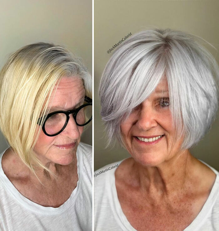 Celebrity Colorist Helps Women To Stop Covering Their Grey Roots And Embrace Their Natural Hair (35 New Pics)