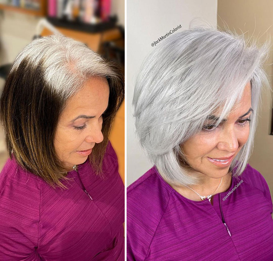 Hairdresser Refuses To Color White Strands And Creates Gray Queens (New Pics)