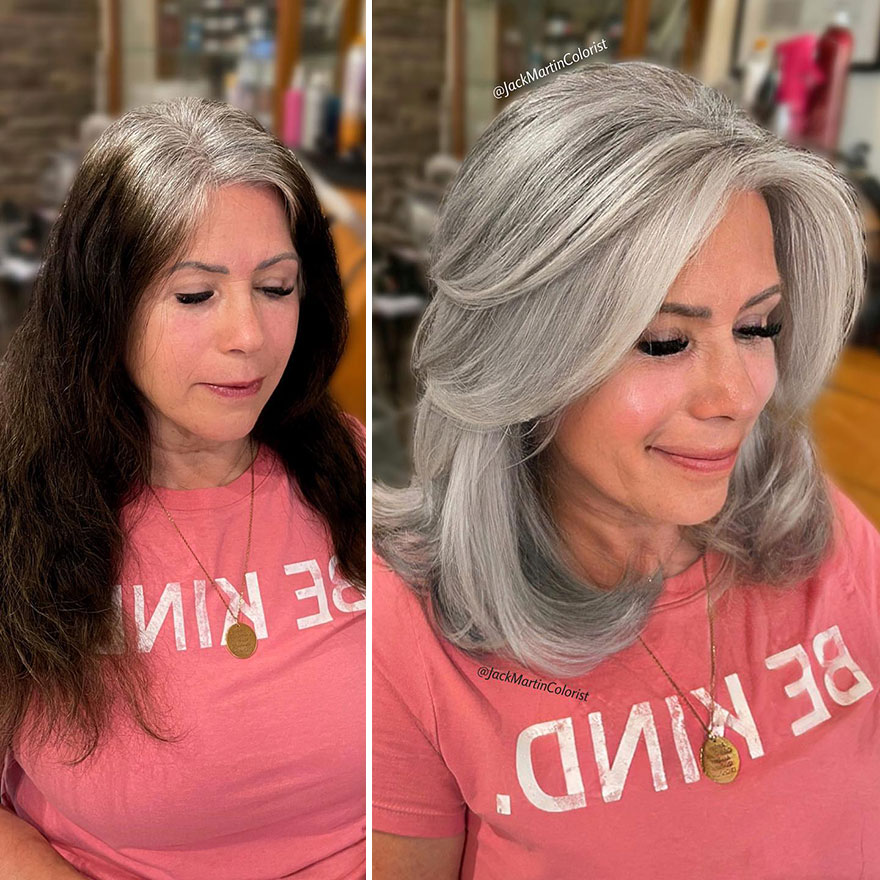 Hairdresser Refuses To Color White Strands And Creates Gray Queens (New Pics)