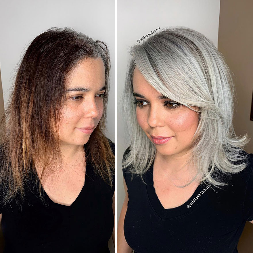 Hairdresser Refuses To Color White Strands And Creates Gray Queens (New Pics)
