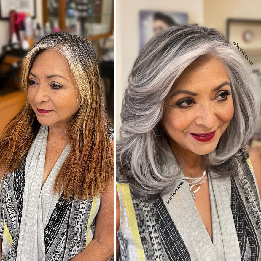 Hairdresser Refuses To Color White Strands And Creates Gray Queens (New Pics)