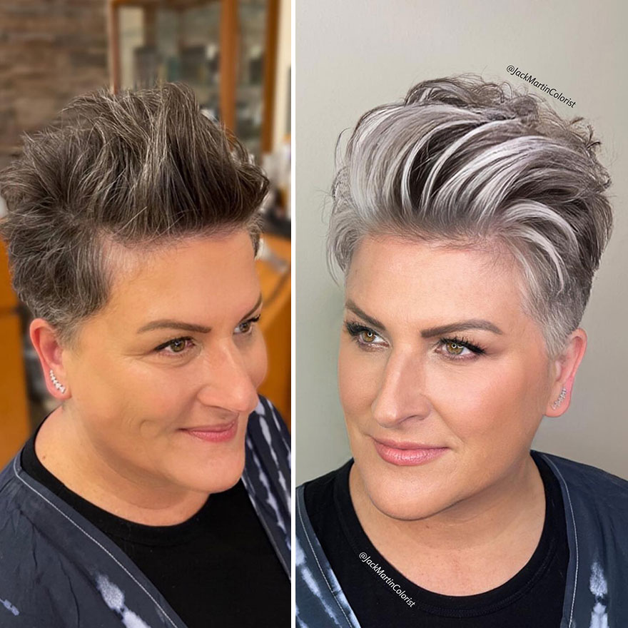Hairdresser Refuses To Color White Strands And Creates Gray Queens (New Pics)