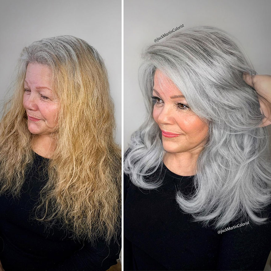 Hairdresser Refuses To Color White Strands And Creates Gray Queens (New Pics)