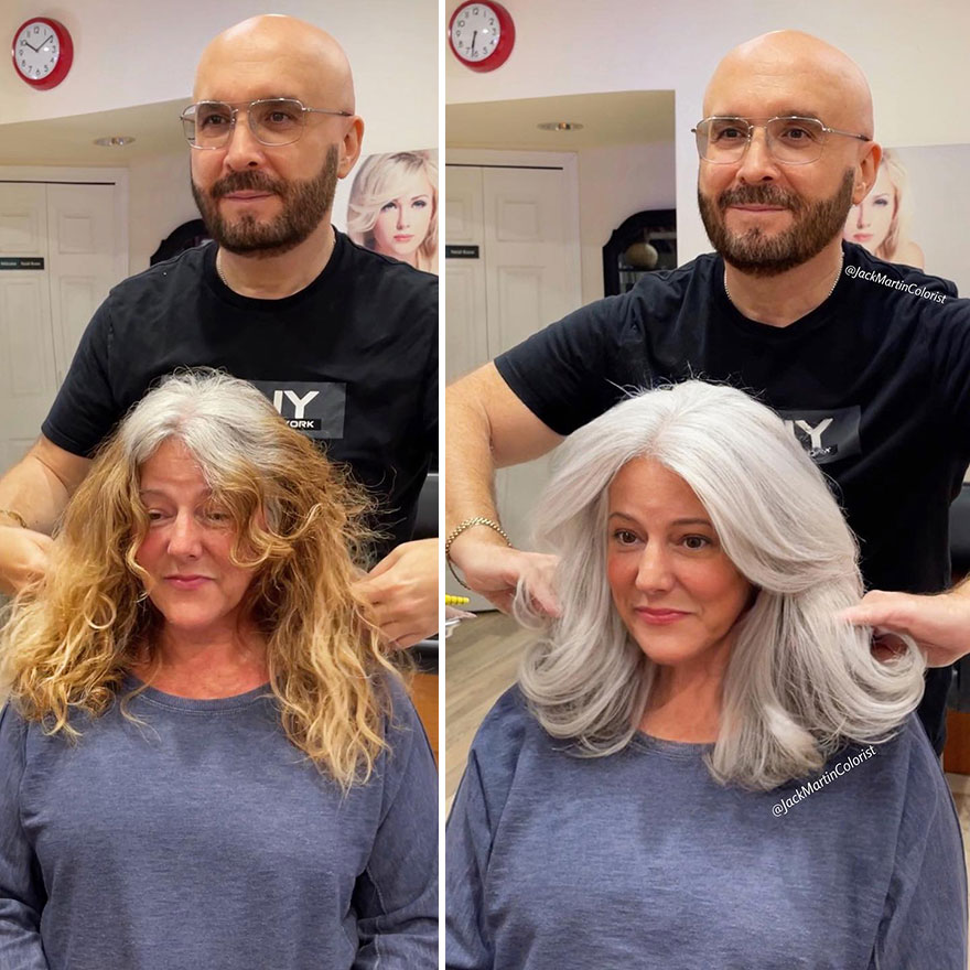 Hairdresser Refuses To Color White Strands And Creates Gray Queens (New Pics)