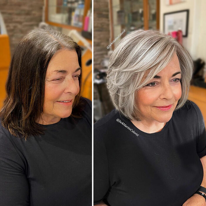 Celebrity Colorist Helps Women To Stop Covering Their Grey Roots And Embrace Their Natural Hair (35 New Pics)