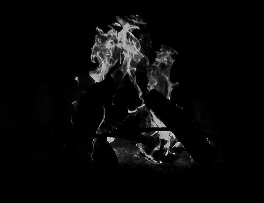 Summer Evening Chill By The Lake, Looking All Evening To The Fire, It's Such A Beautiful Dance Of Fire