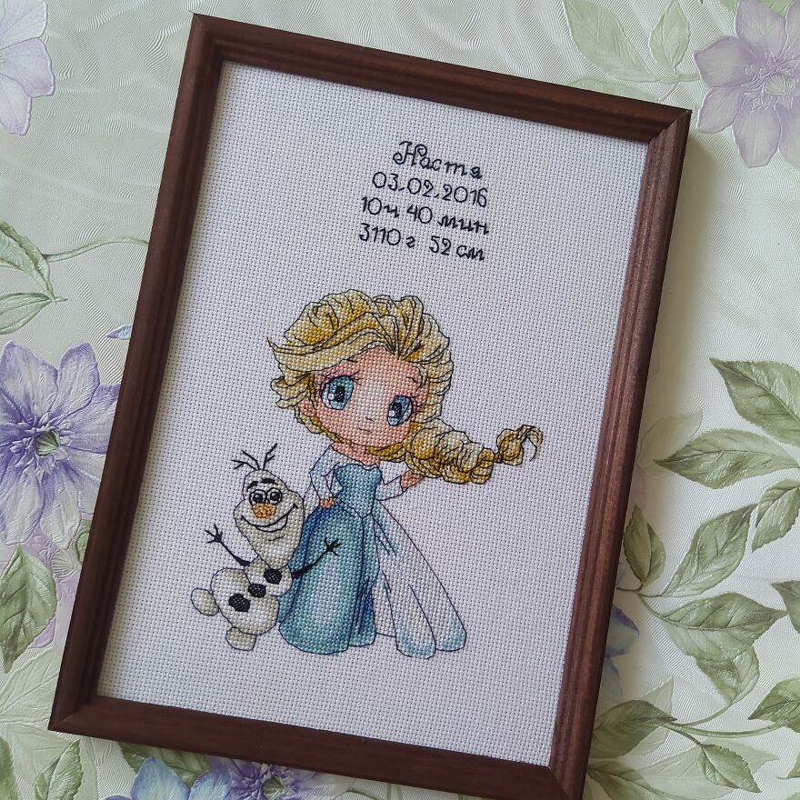 Five Of My Favorite Custom Cross-Stitched Pieces For Decorating A Girls Room