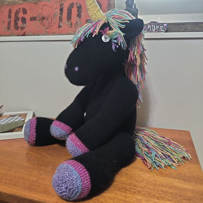 I Knit A Pink Rock Unicorn This Winter