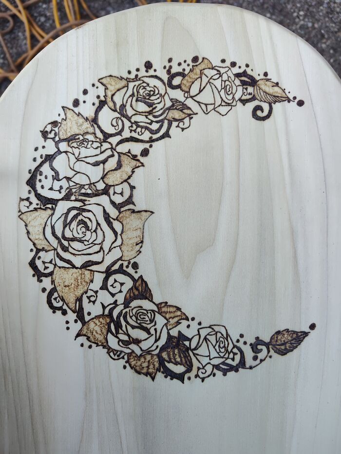 I Made A Viking Bog Chair And Burned This Design On The Headrest