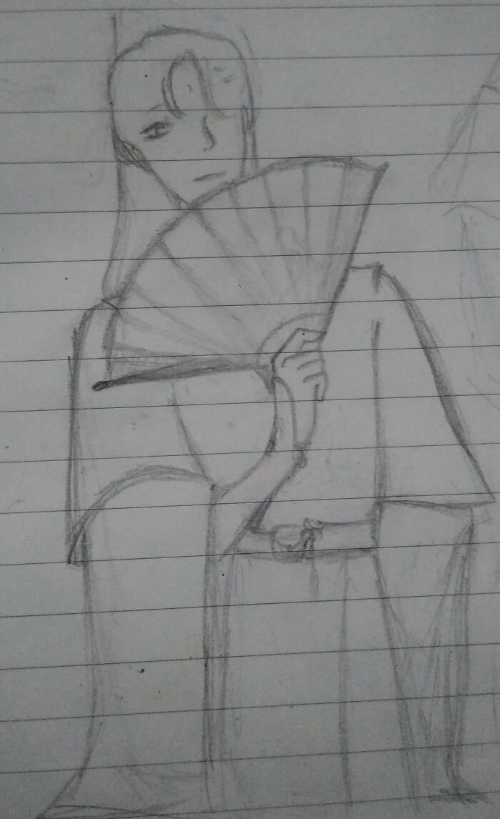 Pretty Old And I Didn't Have A Proper Sketchbook At The Time But This Is A Mentor Of Mines From A Game, I Just Drew Their Online Persona Haven't Been In Contact For Some Time So I Miss Them Quite A Bit