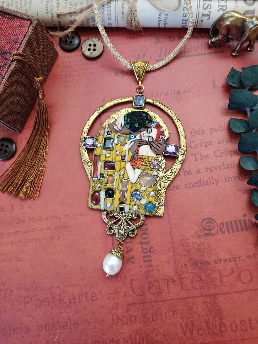 My New Product. Necklace "Klimt. Kiss" My New Product. Necklace "Klimt. Kiss"