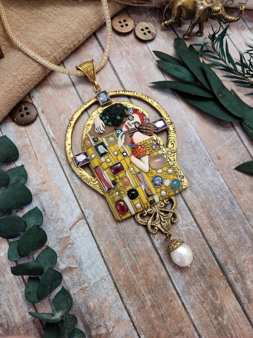 My New Product. Necklace "Klimt. Kiss" My New Product. Necklace "Klimt. Kiss"