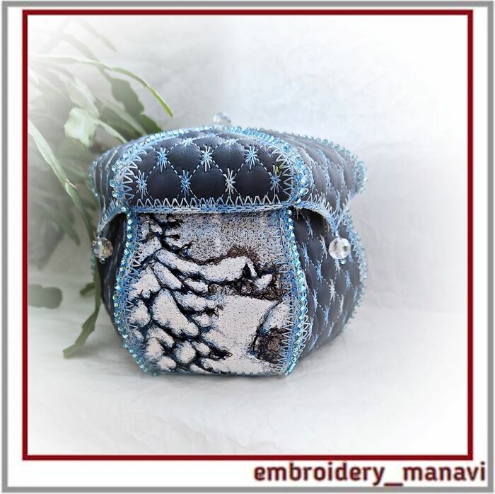 I Create Embroidery Designs, And Here Is One For A Winter Box