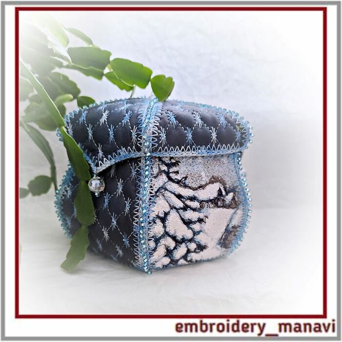I Create Embroidery Designs, And Here Is One For A Winter Box