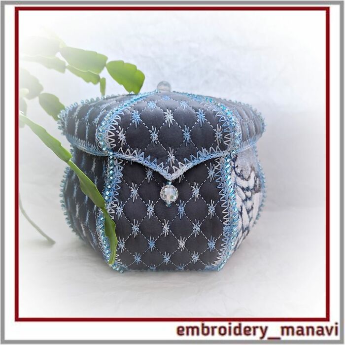 I Create Embroidery Designs, And Here Is One For A Winter Box