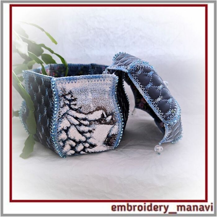 I Create Embroidery Designs, And Here Is One For A Winter Box