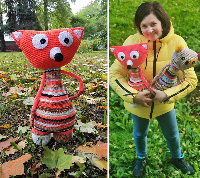 "Scrap Yarn Toys": I Reuse The Leftovers Of Yarn And Turn Them Into Colorful Toys "Scrap Yarn Toys": I Reuse The Leftovers Of Yarn And Turn Them Into Colorful Toys