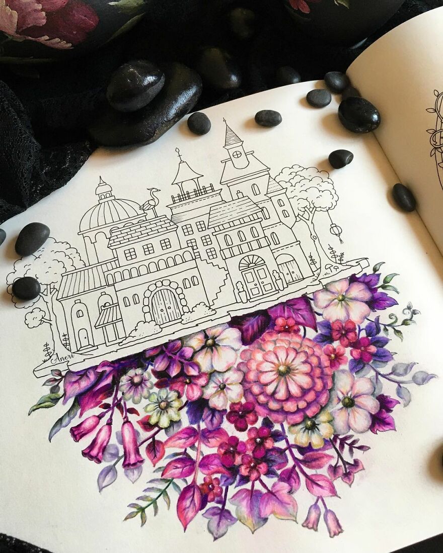 This Artist Patiently Paints Drawings, Turning Them Into Works Of Art