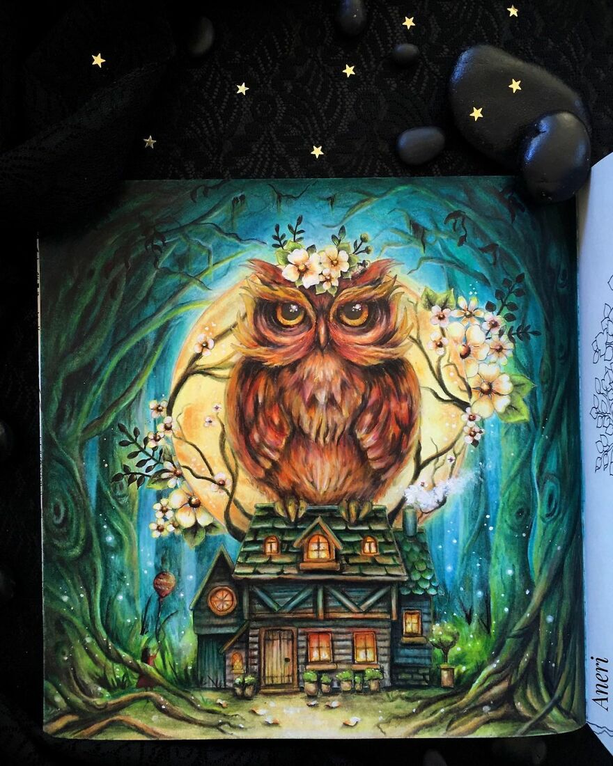 This Artist Patiently Paints Drawings, Turning Them Into Works Of Art