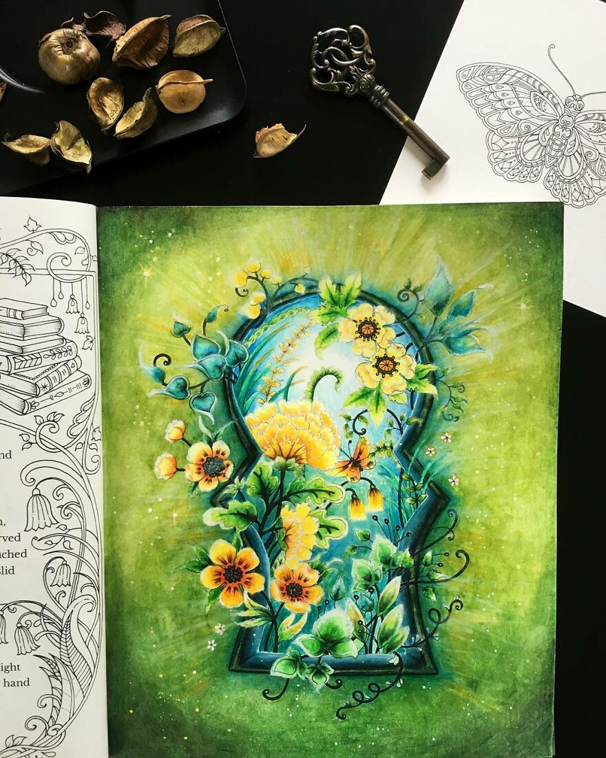 This Artist Patiently Paints Drawings, Turning Them Into Works Of Art