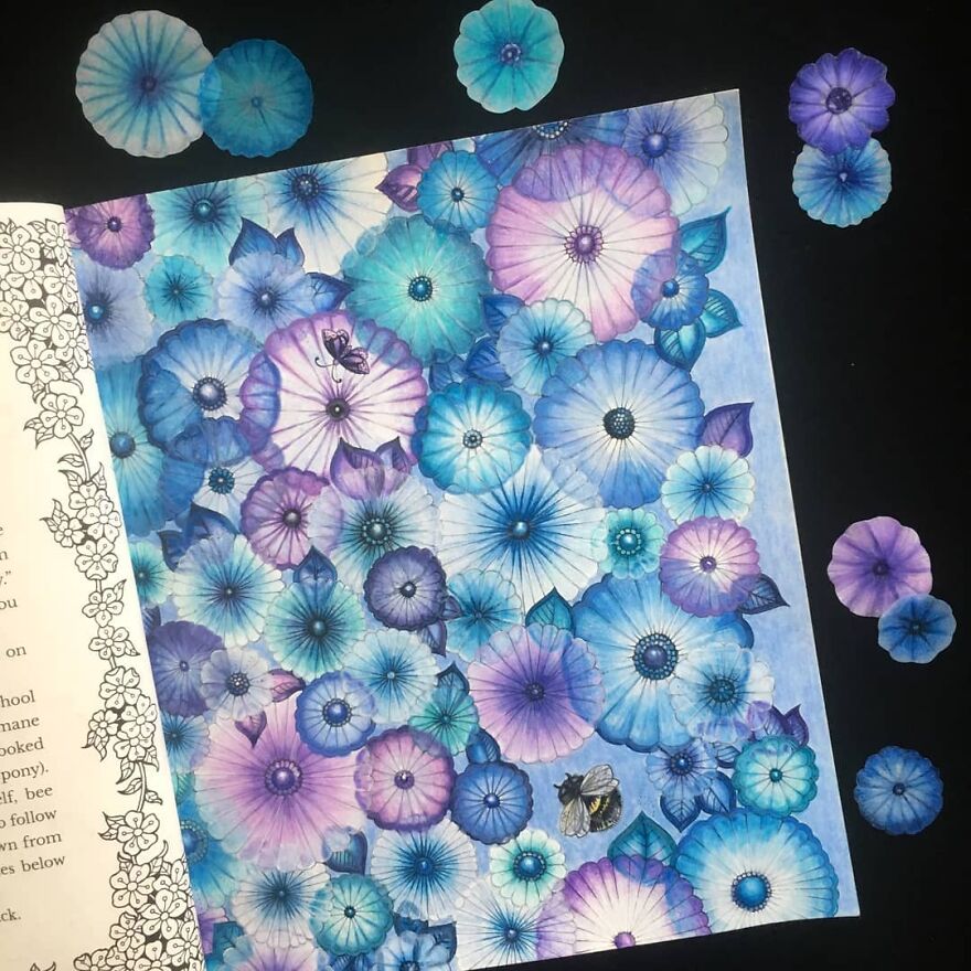 This Artist Patiently Paints Drawings, Turning Them Into Works Of Art