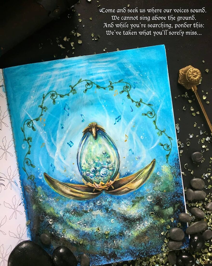 This Artist Patiently Paints Drawings, Turning Them Into Works Of Art